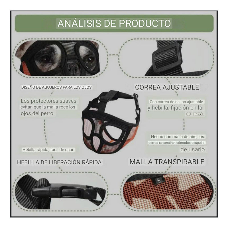 Bozal Para Perro Braquisefalos Arnes Perros Bozales Talla Xl