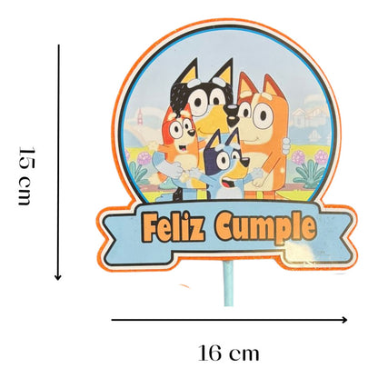 Topper Cumpleaños Torta Cotillon Cup Cake Fiestas Decoracion