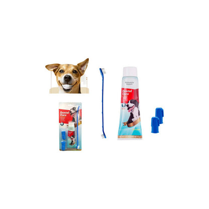 Set De Higiene Dental Con Cepillo Para Mascota Dental Care S Sabor Carne