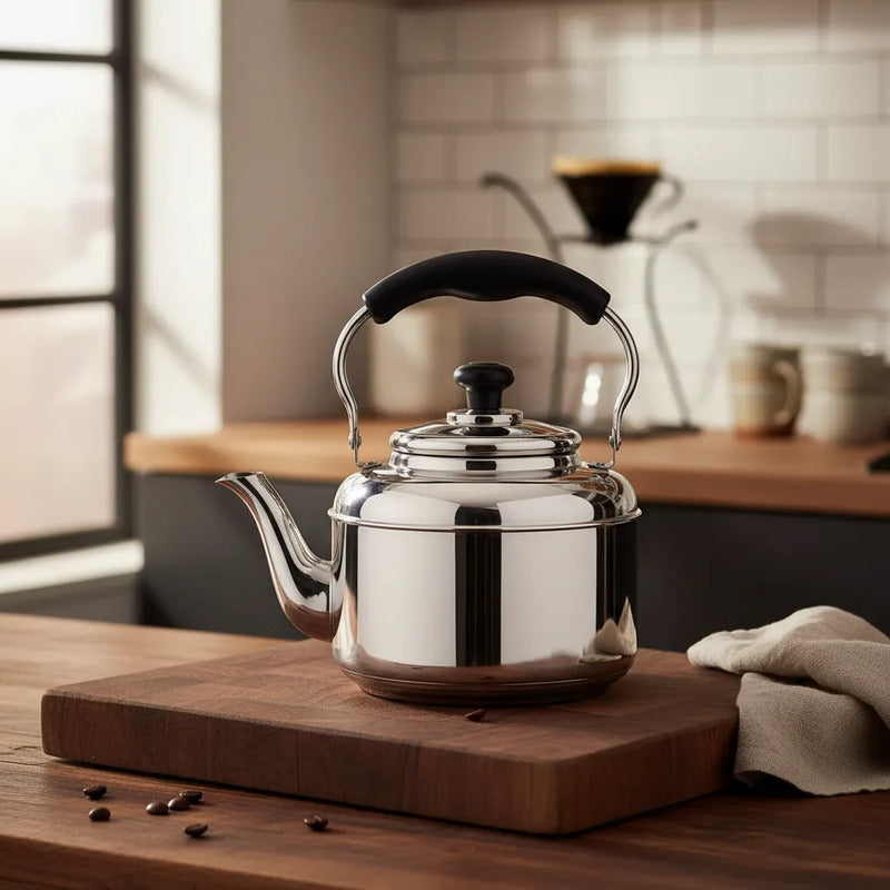 Tetera  Inoxidable Barista Vertido  Café Filtrado Hogar Plateado