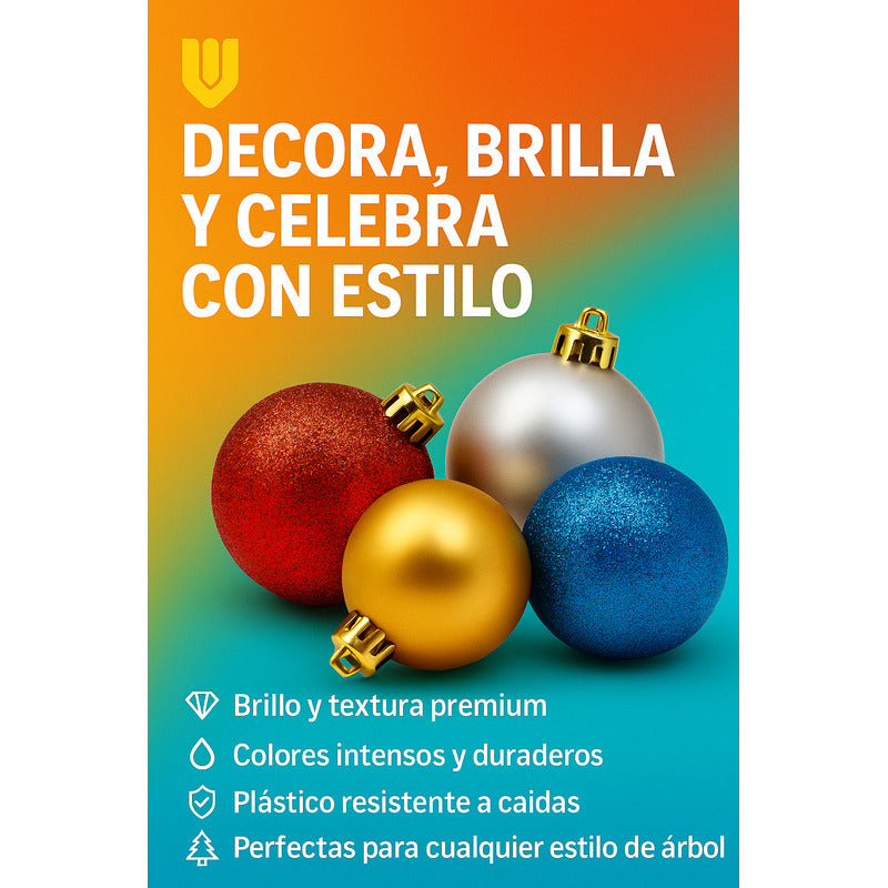 Esferas Navidad 5 Cm Brillante Mate 20 Unid Vitrineon Cl