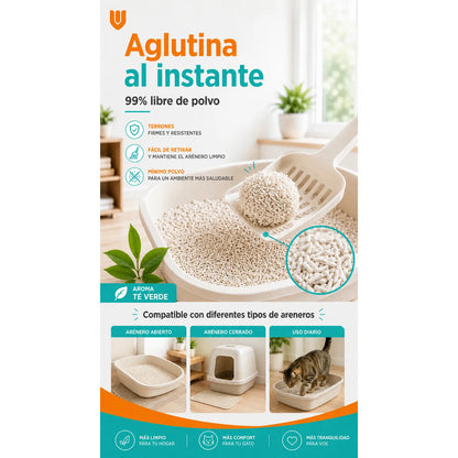 Arena Gatos Aglutinante Sanitaria Tofu Te Verde 2.6kg Clean Arena Sanitaria Tofu Te Verde 7 Litros Aglomerante Biodegradable Absorcion Control Olores 99 Porciento Libre Polvo Gatos - 2.6kg