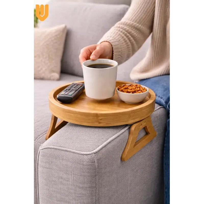 Vitrineon Bandeja Sofa Bambú Porta Vasos Reposabrazos Pro Ba Bandeja Madera Sofa Compacta Porta Vasos Antideslizante Soporte Tazas Organizador Hogar Living Bambu