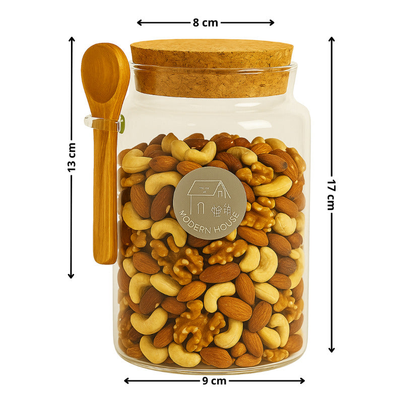 Recipientes Hermeticos De Vidrio Frasco Conservante Alimento Tapa Corcho