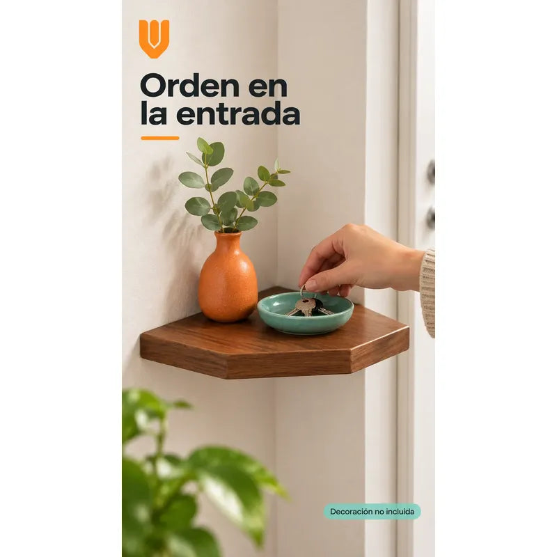 Repisa Esquinera Flotante Mdf Marron 30x30 Cm Vitrineon Cl Marron Repisa Esquinera Flotante Estante Mdf Marrón Decoración Rincón Pared Hogar Plantas Adornos Fotografías Living 30x30