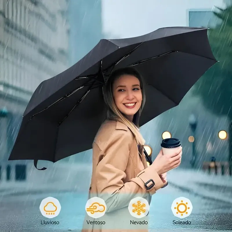 Paragua Parasol Lluvia Retractil Plegable 8 Varill Sombrilla