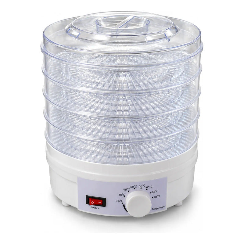 Deshidratador De Alimentos Y Frutas Eléctrico 5 Bandejas Blanco