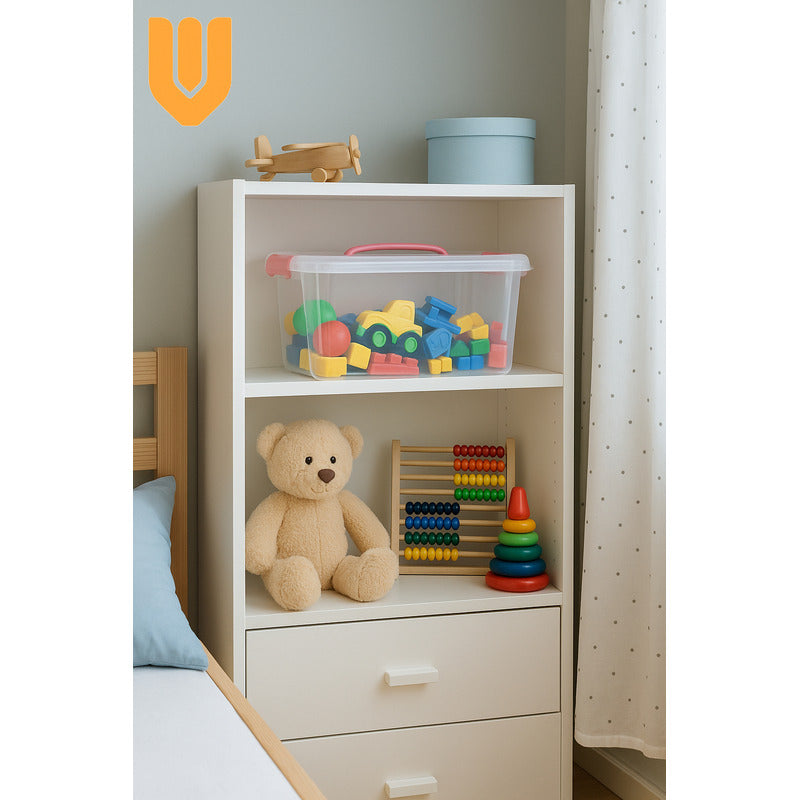 Caja Organizadora Transparente Aplilable Almacenamient 6.5 L Transparente Organizadora