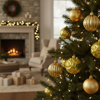 Set 8 Esferas Navideñas Plástico 12 5 Cm Bola Navidad Decora