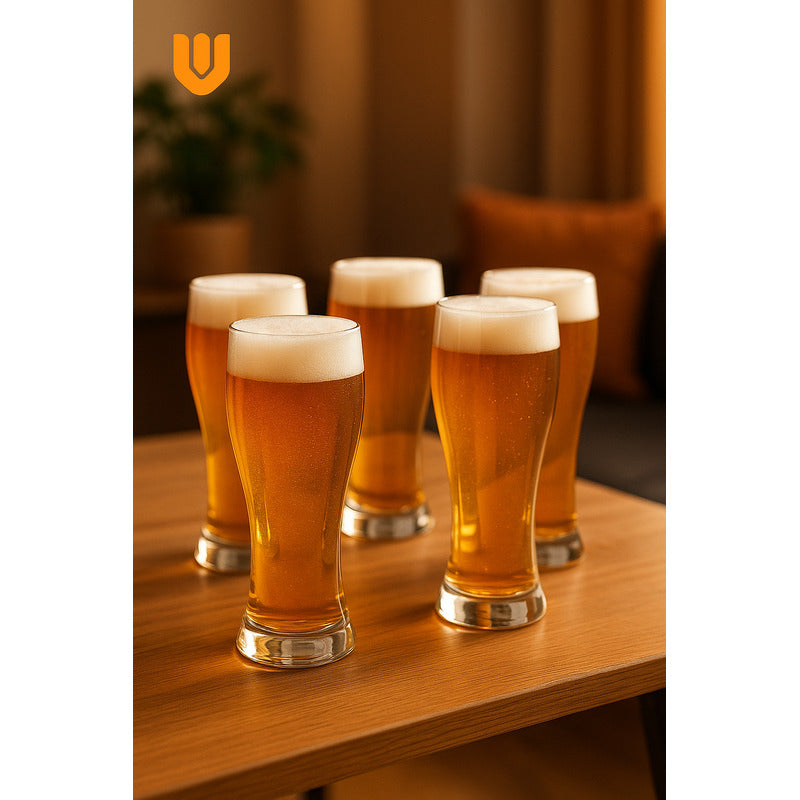 Set 6 Vasos Cerveceros Vidrio Resistente Vasos Vidrio 710ml Vaso Vidrio