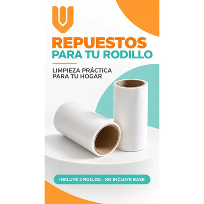 2 Repuestos Saca Pelusa Rodillo Quitapelusas Adhesivo Ropa Repuestos Rodillo Quitapelusas Adhesivo Ropa Textiles Pelos Mascotas Polvo Limpieza Blanco 10 Cm 45 Mm Sin Mango