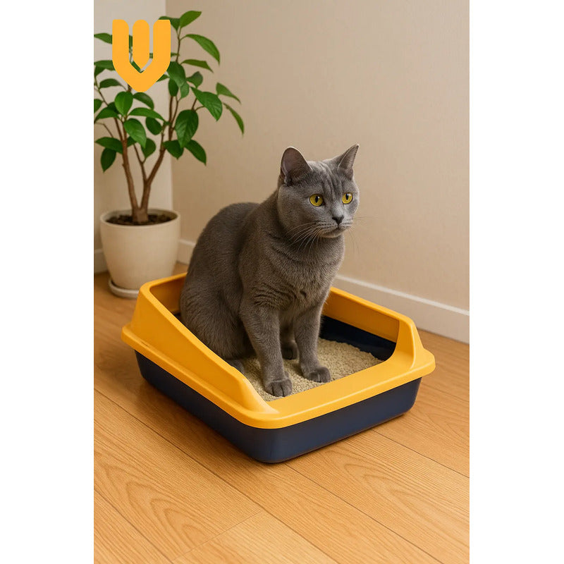 2 Areneros Gatos  Caja Arena Higiene Bandeja Sanitaria Pala Multicolor