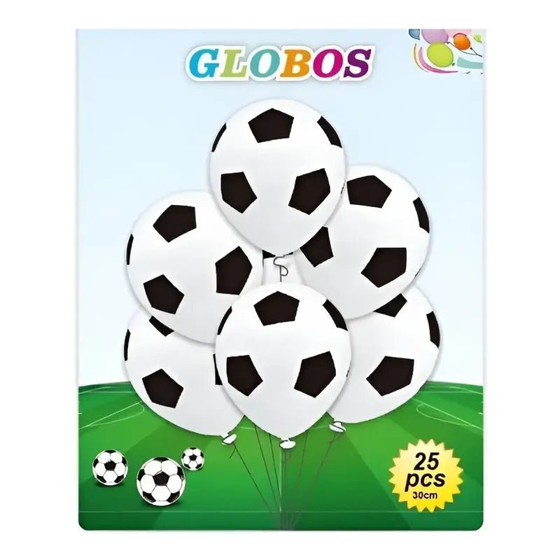 25 Globos Futbol Pelota Futbol Decoracion Fiesta Globos 214 Blanco