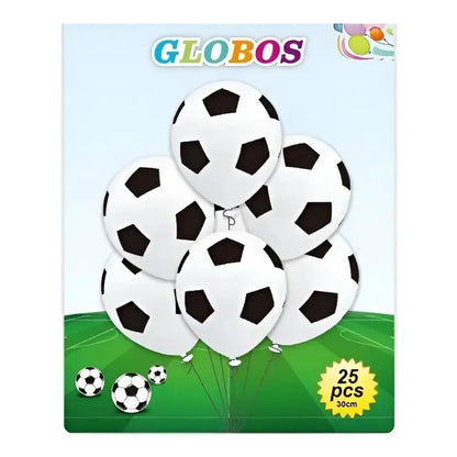 25 Globos Futbol Pelota Futbol Decoracion Fiesta Globos 214 Blanco