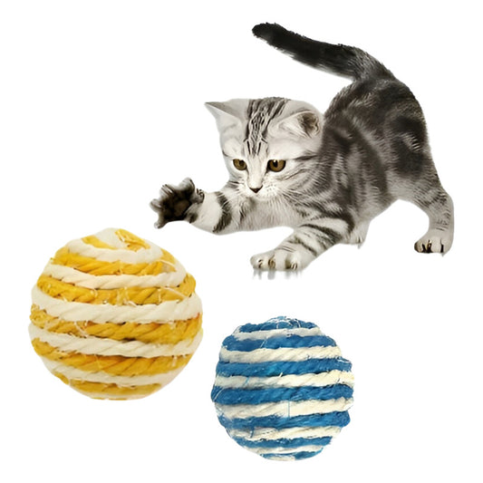 Juguete Para Gato Pelota Tejida Juguete Interactivo Gato