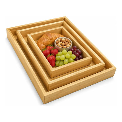 3 Bandeja Desayuno Bambu Ecologico Sostenible Hogar Bambu Marron Bambu Natural Madera Clara Elegante Nordico Artesanal Gourmet Calido Minimalista Cocina Premium