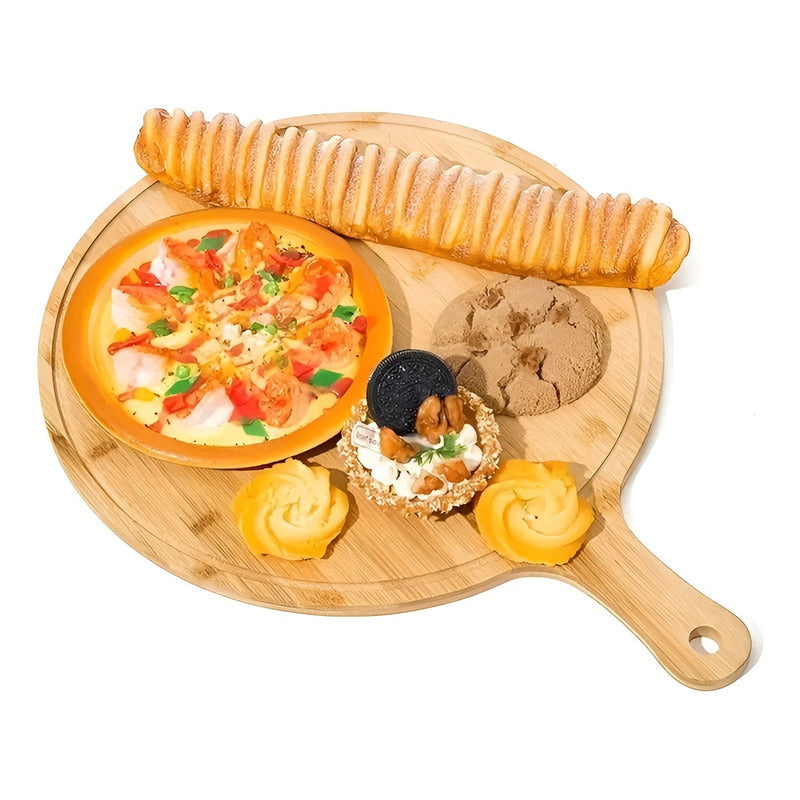 3 Tabla Para Picoteo Tabla Rustica Tabla Pizza Mader 25x35cm