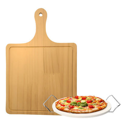 Tablas Pizza Tabla Cuadrada Picoteo Plato Madera 30x40cm Color Bambú