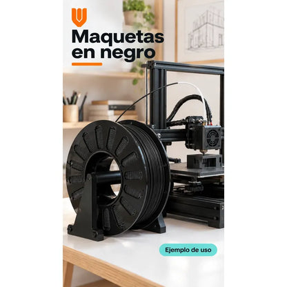 Filamento Impresora 3d Negro 1,75mm ±0,02mm Rollo Carrete Negro Filamento Impresión Tridimensional Bobina Rollo Carrete Negro Modelado Digital Prototipos Figuras Diseños Maquetas 1,75 Mm