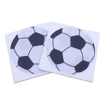 60 Servilletas Cumpleaños Feliz Cumpleaños Pelota De Futbol Blanco Pelota Futbol