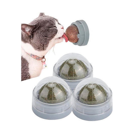 X3 Bola Hierba Gatera Catnip Para Gatos Bola Snack Catnip
