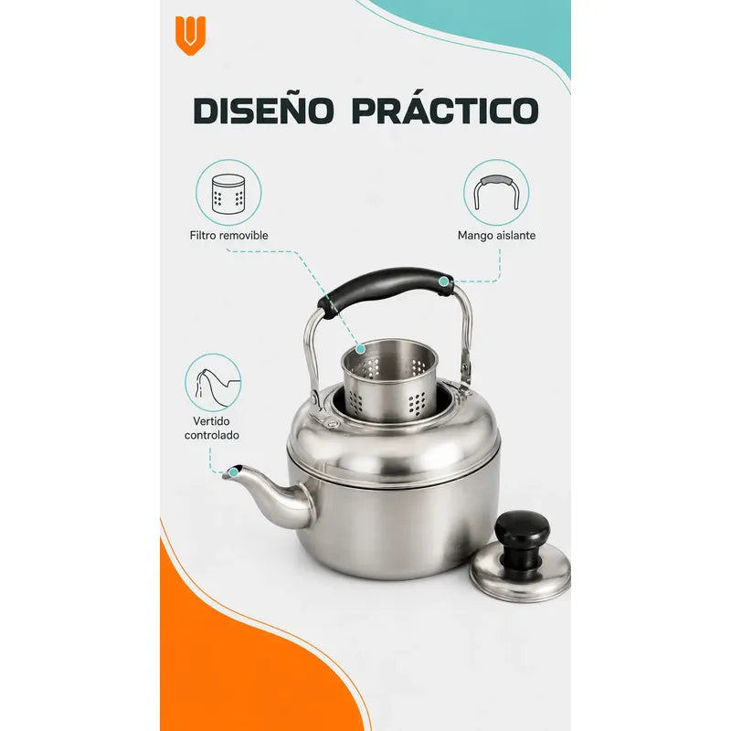 Cafetera Cuello Cisne Sopas Infusiones Montaña Full Cocina P Tetera Cuello Cisne Acero Inoxidable 2 Litros Plateada Mango Plástico Apta Fuego Directo Cocina Cafés Tés Dcbz18 Premium