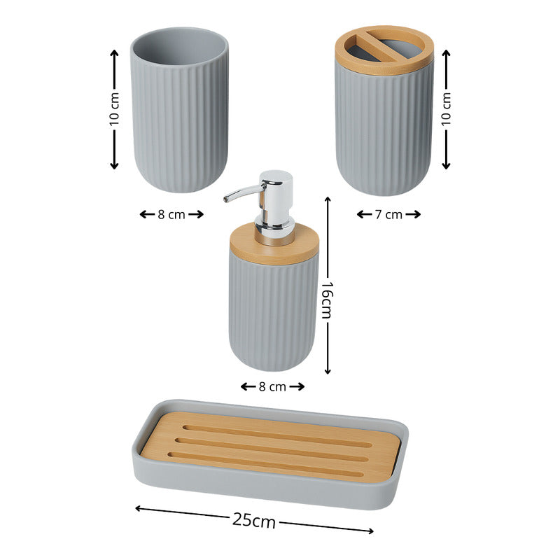 Set 4 Accesorios Bano Accesorios Para Baño Set De Baño Jabon