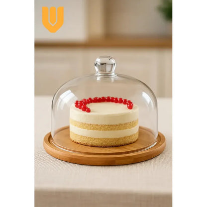 Base Torta Bambú Tapa Porta Cupcakes Soporte Transportador F Bambú