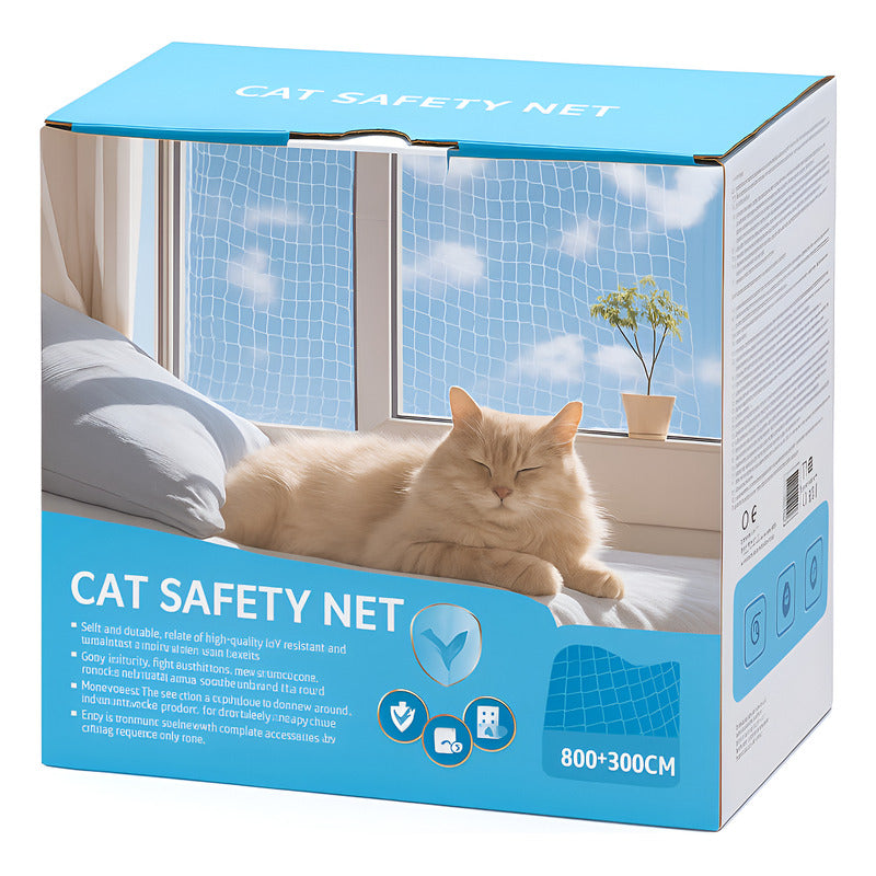 Malla Resistente Balcón Mascotas Nailon Transparente 4x3 Mts