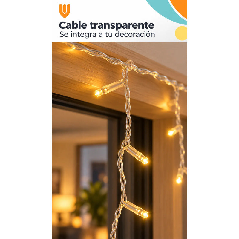 Luces Navideñas 5m 160 Luces Guirnaldas Cálidas Decoración Amarilla Guirnalda Led Cascada Navidad Decoración Cálida 5 Metros... Amarilla Guirnalda Led Cascada Navidad Decoración Cálida 5 Metros...