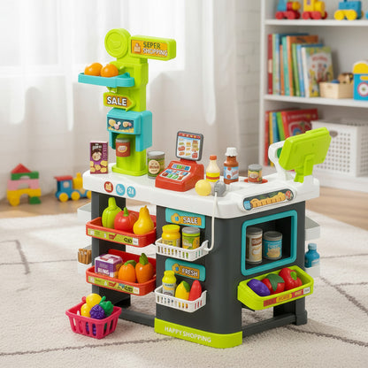 Set Supermercado Juguete Infantil Caja Registradora 81 Pieza