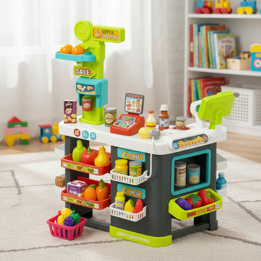 Set Supermercado Juguete Infantil Caja Registradora 81 Pieza