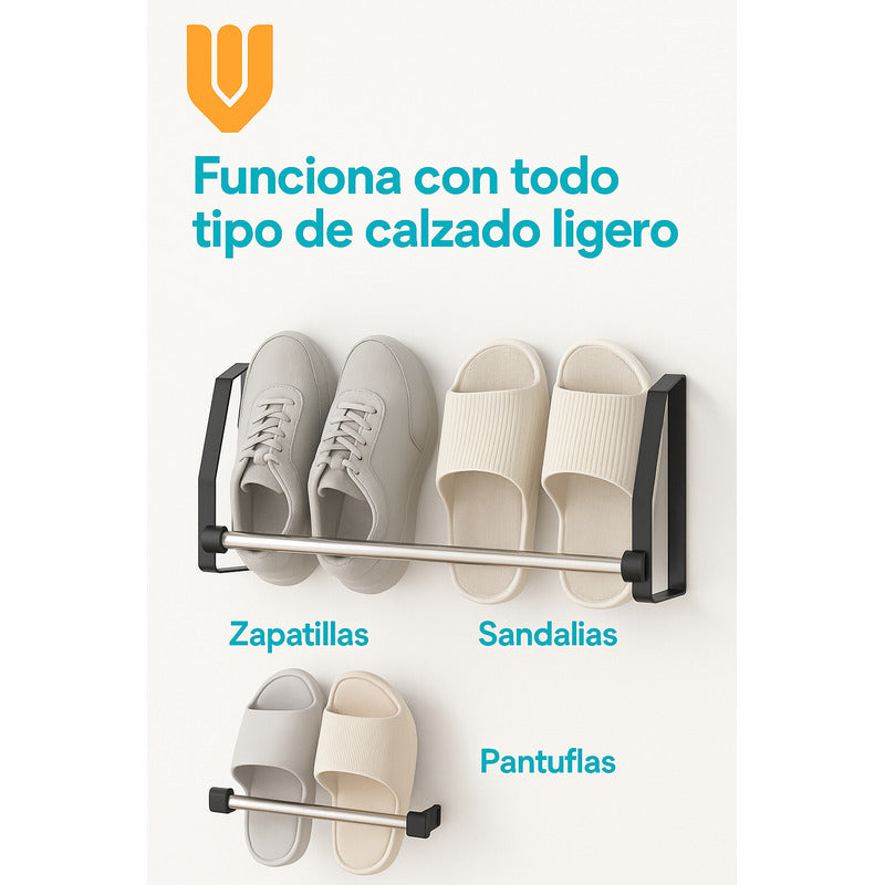 Organizador Zapatero Colgante Tela Resistente Multiuso Close Negro