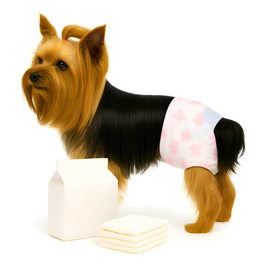 40 Pañales Perros Hembra Pañal Perro Gato Macho Poliester Xs Blanco Xs