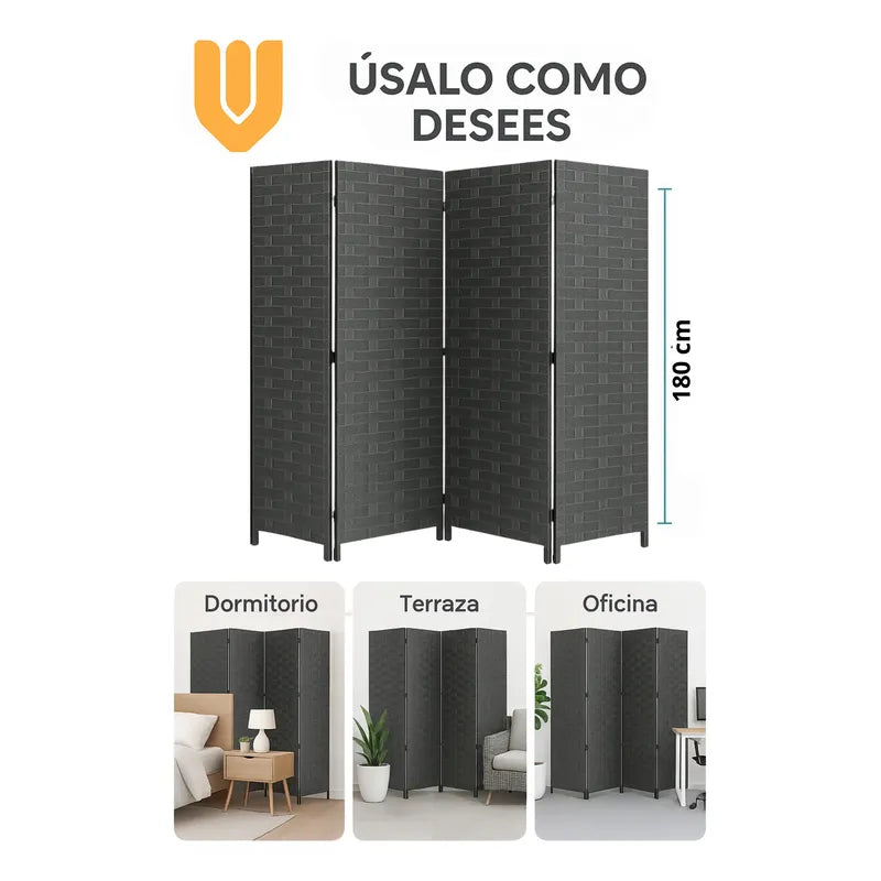 Biombo Separador Oficina Biombo Separador Ambiente 4 Paneles