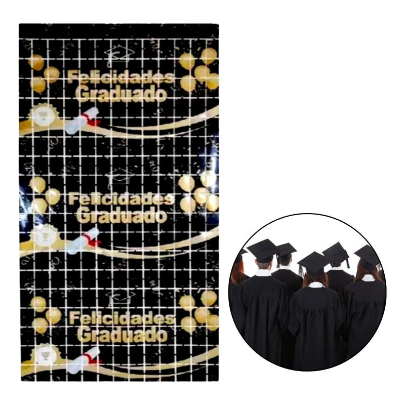 Cortina Metalizada Guirnalda Decoración Graduacion Decoracio