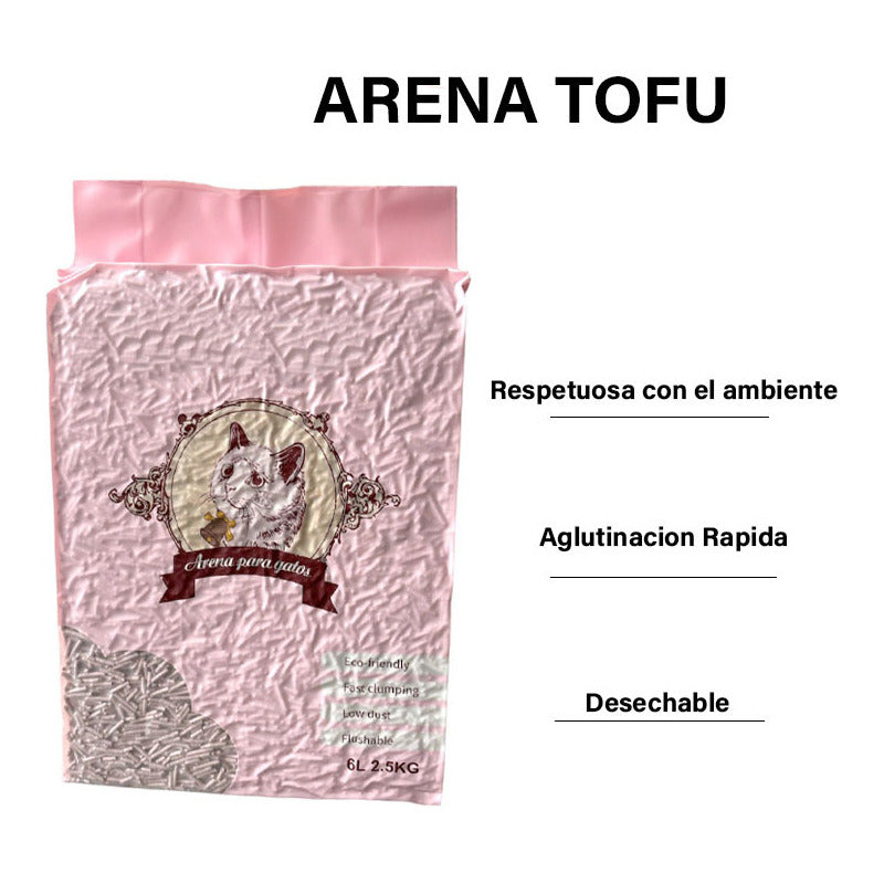 Arena Para Gatos Arena Aglutinante Arena Gatos Tofu 2,5kg