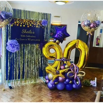 Numeros Cumpleaños Globos Para Cumpleaños Globos Metalicos 0 Dorado