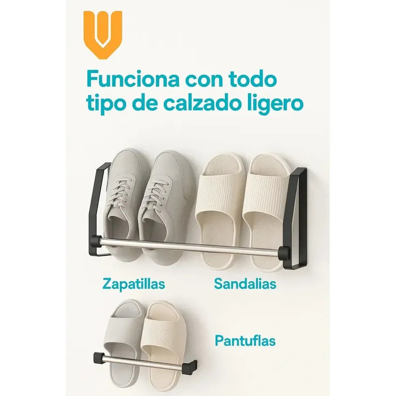 Vitrineon Cl Organizador Zapatero Colgante Closet Zapatos Negro
