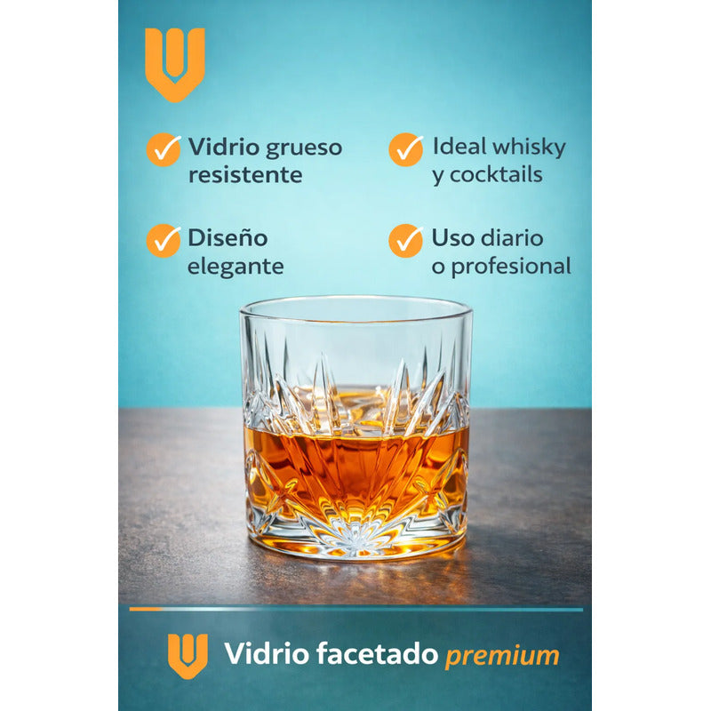 6 Vaso De Whisky Vintage Vasos Whisky Vaso De Vidrio 300 Ml Transparente