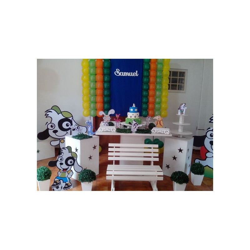 Set 5 Globos Metálicos Doki Globos Metalizado Perro Doki Azul Y Verde