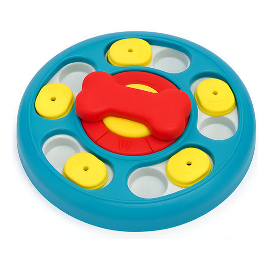 Vitrineon Cl Plato Interactivo Perro Comedero Lento Multicolor