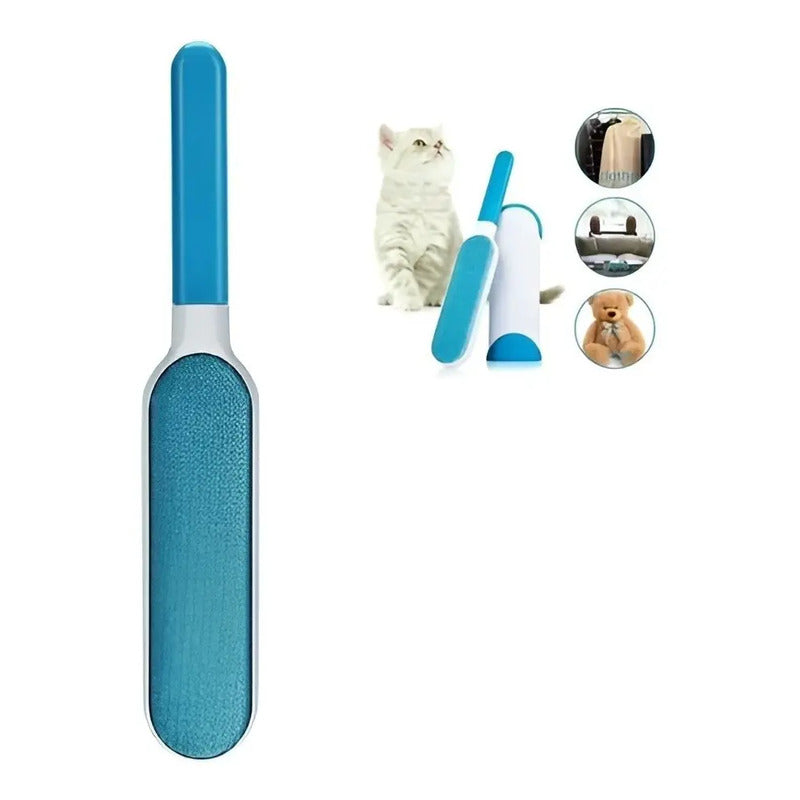 Removedor De Pelos Mascotas Cepillo Removedor Perros Y Gatos Blanco Con Azul
