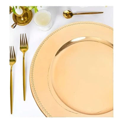 Plato Base Dorado Vajilla Navidad Juego De Plato Dorado 33cm