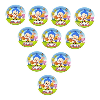 X20 Platos Cumpleaños Platos Desechable Plim Plim Cumpleaños Plim Plim