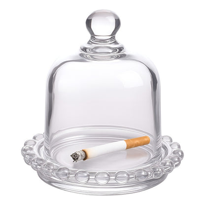 Cenicero De Vidrio Circular Con Tapa Cenicero Vidrio Redondo