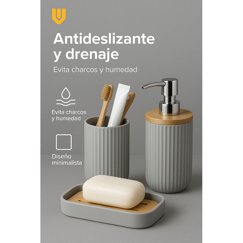 Set 4 Accesorios Bano Accesorios Para Baño Set De Baño Jabon