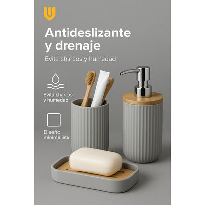 Set 4 Accesorios Bano Accesorios Para Baño Set De Baño Jabon