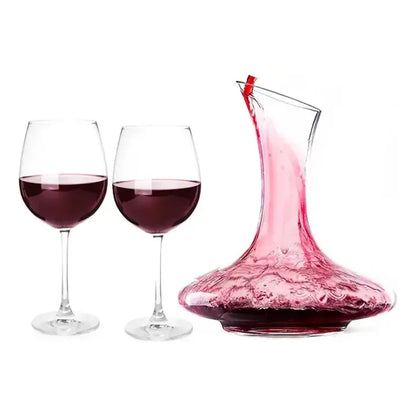 Set Aireador Para Vinos Decantador + X2 Copas De Vino Copas Transparente