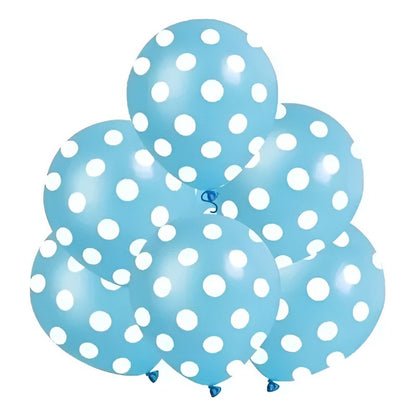 Pack X6 Globos Lunares Cumpleaños Globo Unicolor Decoracion